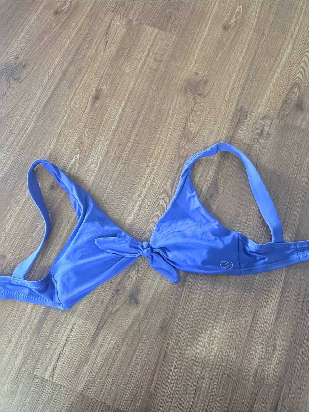Tied Front Women’s Bikini Top in Periwinkle Blue